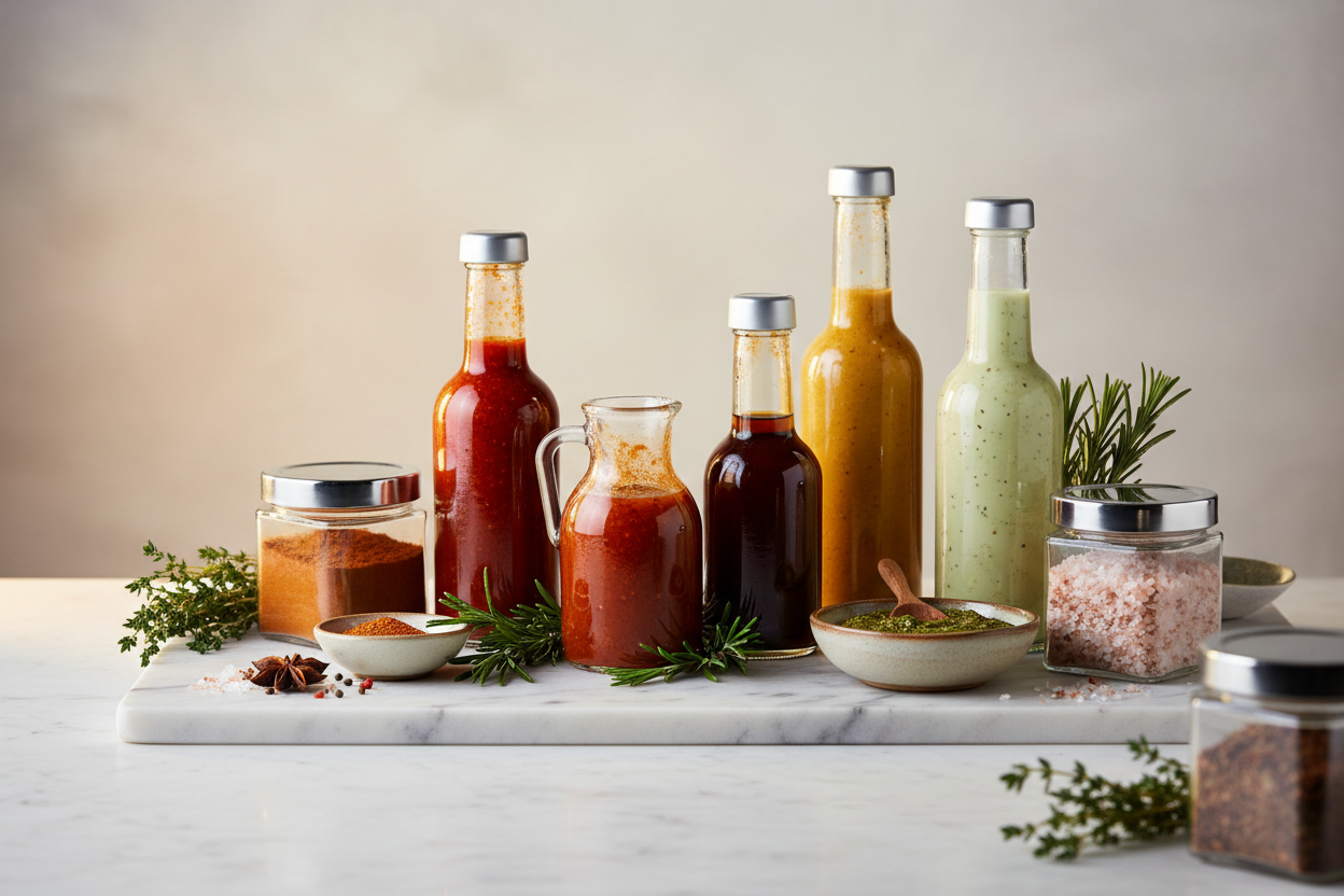 Condiments et Sauces : Vinaigrettes, Épices et Plus - Latin Go